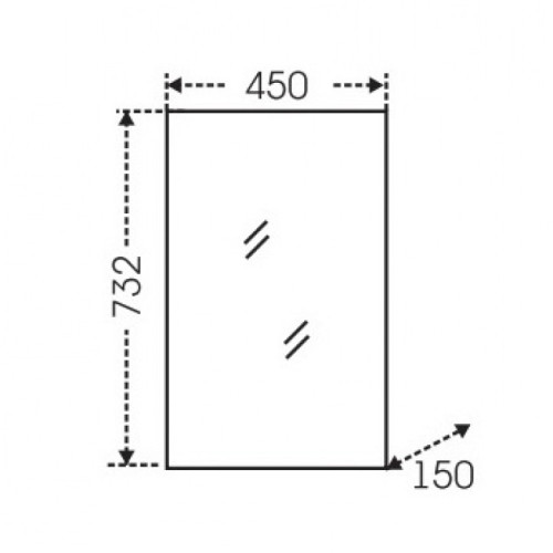 Зеркальный шкаф СанТа Стандарт 45