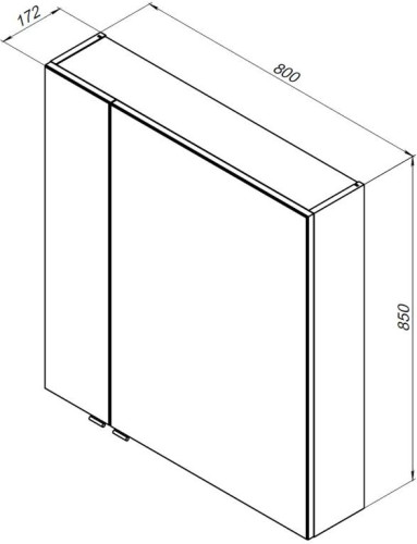 Зеркало Aquanet Алвита 80 серый антрацит