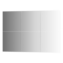 Зеркальная плитка с фацетом 15 мм - комплект 6 шт квадрат 30х30 см; серебро Refractive EVOFORM BY 1531