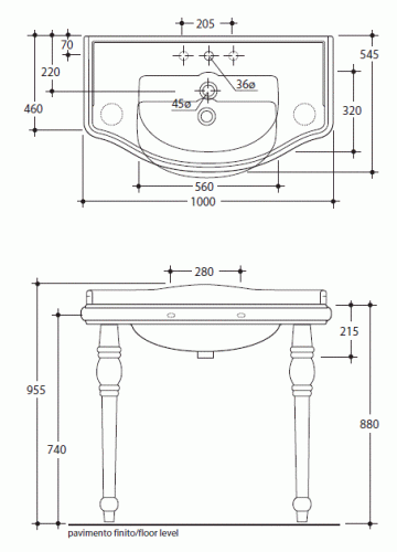 Структура из латуни  Kerasan Retro 7300
