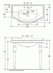 Структура из латуни  Kerasan Retro 7300