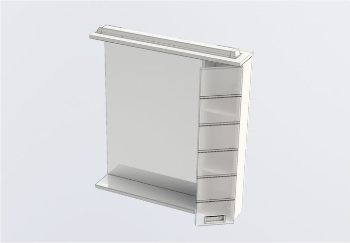 Зеркало-шкаф Aquanet Сити 85 белый