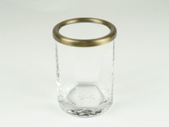 Surya Crystal, стакан 7х7хh10 см, стекло с эффектом волны, цвет светлая бронза