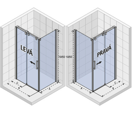 Душевой угол Riho Ocean O203 120x80 Left