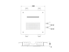 Верхний душ CRISTINA SANDWICH PD38528