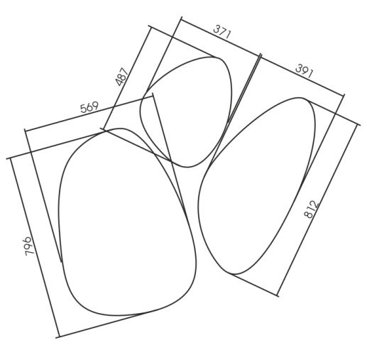 Molecula (бесконтактный сенсор, 3 элемента) комплект зеркал