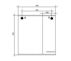 Зеркало-шкаф навесной без подсветки MIXLINE Росток-65 правый (536050)