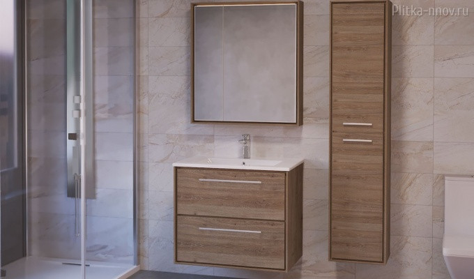 Зеркало RAVAL Frame 75 Дуб трюфель с подсветкой сенсор (Fra.02.75/DT)