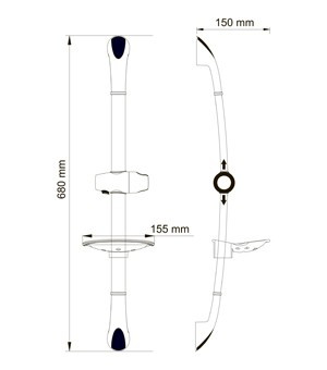 Душевая штанга WasserKRAFT A006