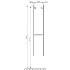 Пенал подвесной AQUATON НОРТОН правый, белый (1A249403NT01R)