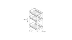Этажерка прямоугольная трехэтажная Grampus GR-7294