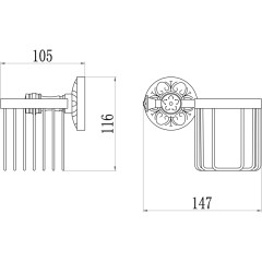 Держатель для освежителя воздуха S-005833C Savol бронза