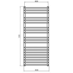 Полотенцесушитель ГРОТА FORTE 63/120