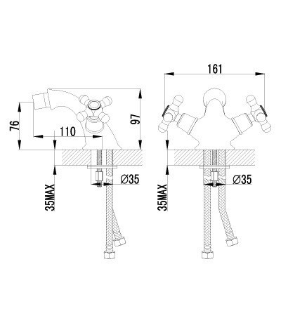 Смеситель Lemark Vintage LM2808B