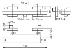 Смеситель Paini Dax-R 84CR511THKM
