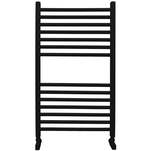 Полотенцесушитель Ника MODERN ЛМ-2 80/40 RAL9005 черный матовый с вентилями (комплект люкс)