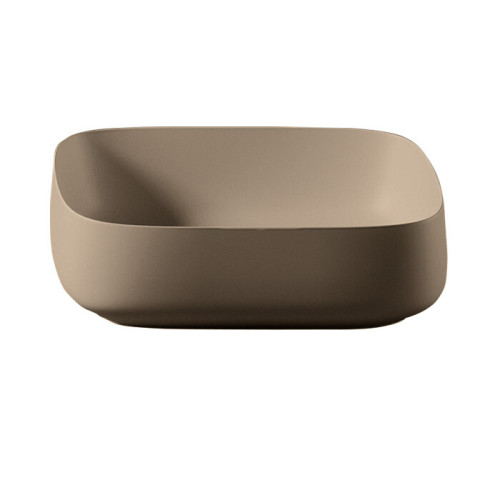 Раковина Artceram Cognac Quadro 550*350*155 отверстия для смесителя-отсутствуют Brown tortora