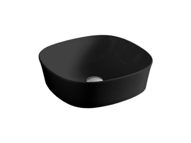 Раковина Artceram Ghost 420*420*125 отверстия для смесителя-отсутствуют Matt Black