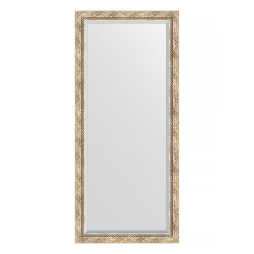 Зеркало настенное с фацетом EVOFORM в багетной раме прованс с плетением, 73х163 см, BY 3589