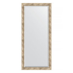 Зеркало настенное с фацетом EVOFORM в багетной раме прованс с плетением, 73х163 см, BY 3589