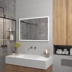 Зеркало Континент Frame white standart 1000x700