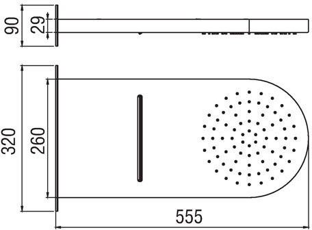 Верхний душ Nobili Shower AD139/107CR