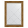 Зеркало настенное с гравировкой EVOFORM в багетной раме состаренная бронза с плетением, 63х86 см, BY 4090