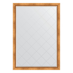 Зеркало настенное с гравировкой EVOFORM в багетной раме римское золото, 131х186 см, BY 4490