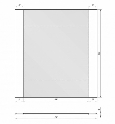 Зеркало Dreja Eco Uni 75
