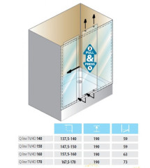 Душевая дверь в нишу Kolpa San Q line TV/4D 170