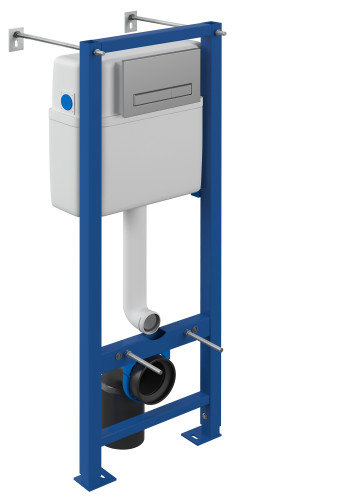 Инсталляция Cersanit VECTOR 40 для унитаза механическая Кнопка Cersanit BLICK пластик хром матовый