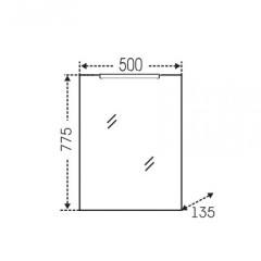 Зеркальный шкаф СанТа Стандарт 50