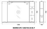 Шкаф подвесной BelBagno MARINO-SPC-1200/750-2A-BL-P
