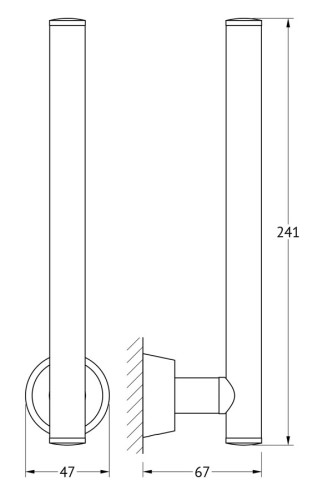 Держатель запасных рулонов туалетной бумаги (хром) (FBS) VIZ 021