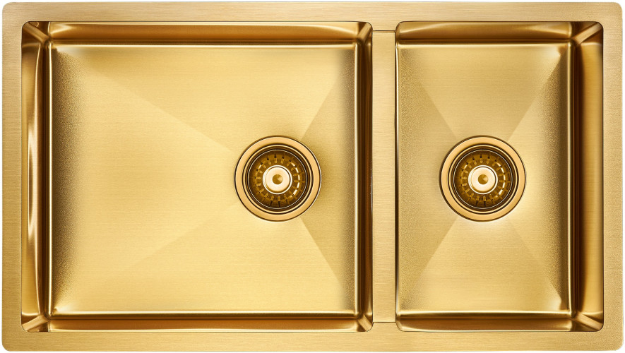 Мойка нерж. сталь Paulmark AXEL, PM227844-BG, брашированное золото, 780х440мм, Paulmark