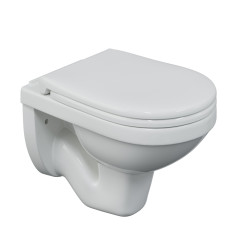 Унитаз BERGES подвесной GAMMA 52 см, сиденье дюропласт Gamma SO микролифт, быстросъем