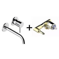 Смеситель для раковины встраиваемый Bossini TEO Z00730.030+Z00801 излив 18.5 см