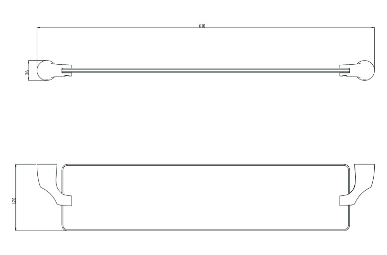 Полка стеклянная RUSH Devon (DE75610)