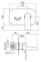 Смеситель Bugnatese Planet 2545