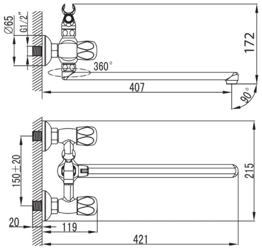 Смеситель Iddis Cuba CUBSB00i01
