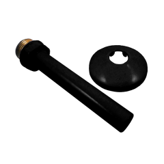 Соединительная трубка с розеткой Schlosser 15*1-G1/2, длина 110 мм,розетка d-50мм, цвет Чёрный