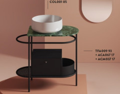 Консоль Artceram Flair 3.0 850*460*755 для настольных раковин черный матовый