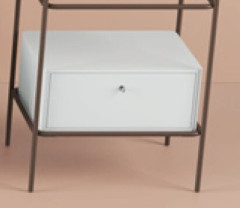 Ящик деревянный выдвижной Artceram Fuori scala 506х355хh22 см для металлической консоли цвет белый матовый