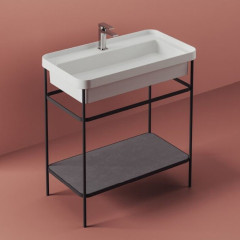 Консоль Artceram Fuori scala для прямоугольной раковины 600 мм матовый черный