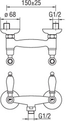 Смеситель для душа Nobili Antica AT31003/1BR