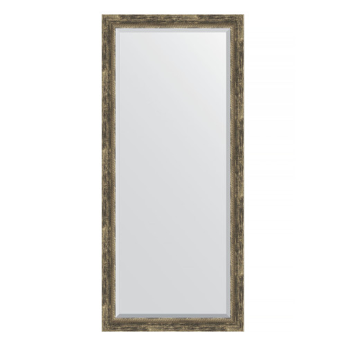 Зеркало настенное с фацетом EVOFORM в багетной раме старое дерево с плетением, 73х163 см, BY 3590