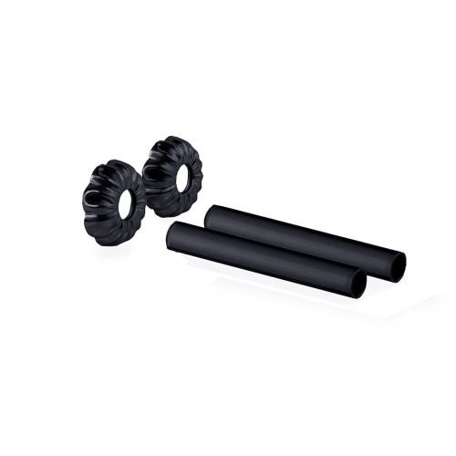 Комплект декоративных трубок SR Rubinetterie Old Style, L160 x ?18-20-1/2”, цвет чёрный матовый