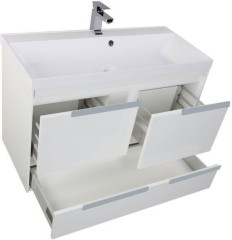 Тумба с раковиной Aquanet Тиволи 100 белый