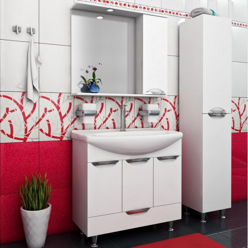 Зеркальный шкаф Runo Барселона 75 правый