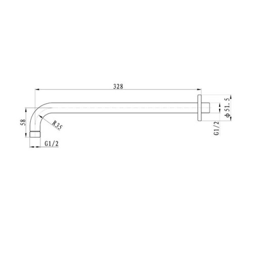 Кронштейн для душ.насадки "Тропический дождь" 1/2" (бронза) Caprigo 99-511-vot